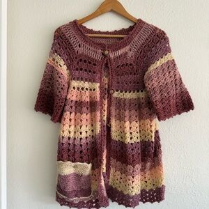 Multicolor handmade Crochet Women's Sweater